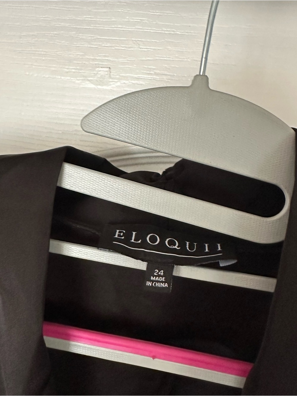 Eloquii Black Open-Front Draped top - Picture 2 of 8